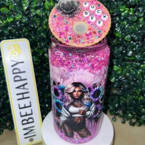 Pink Baddie Snowglobe Tumbler